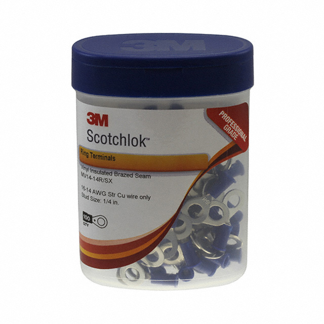 Ring Terminal Connector 1/4 Stud Circular 14-16 AWG Crimp